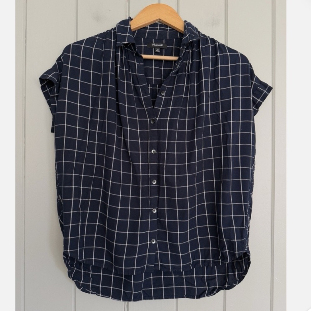 Madewell central windowpane shirt